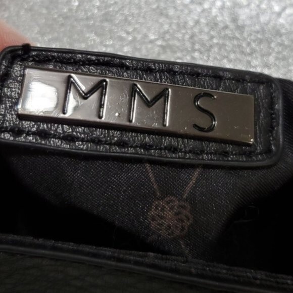 silver and black colorblock crossbody bag square by MMS - Picture 9 of 10